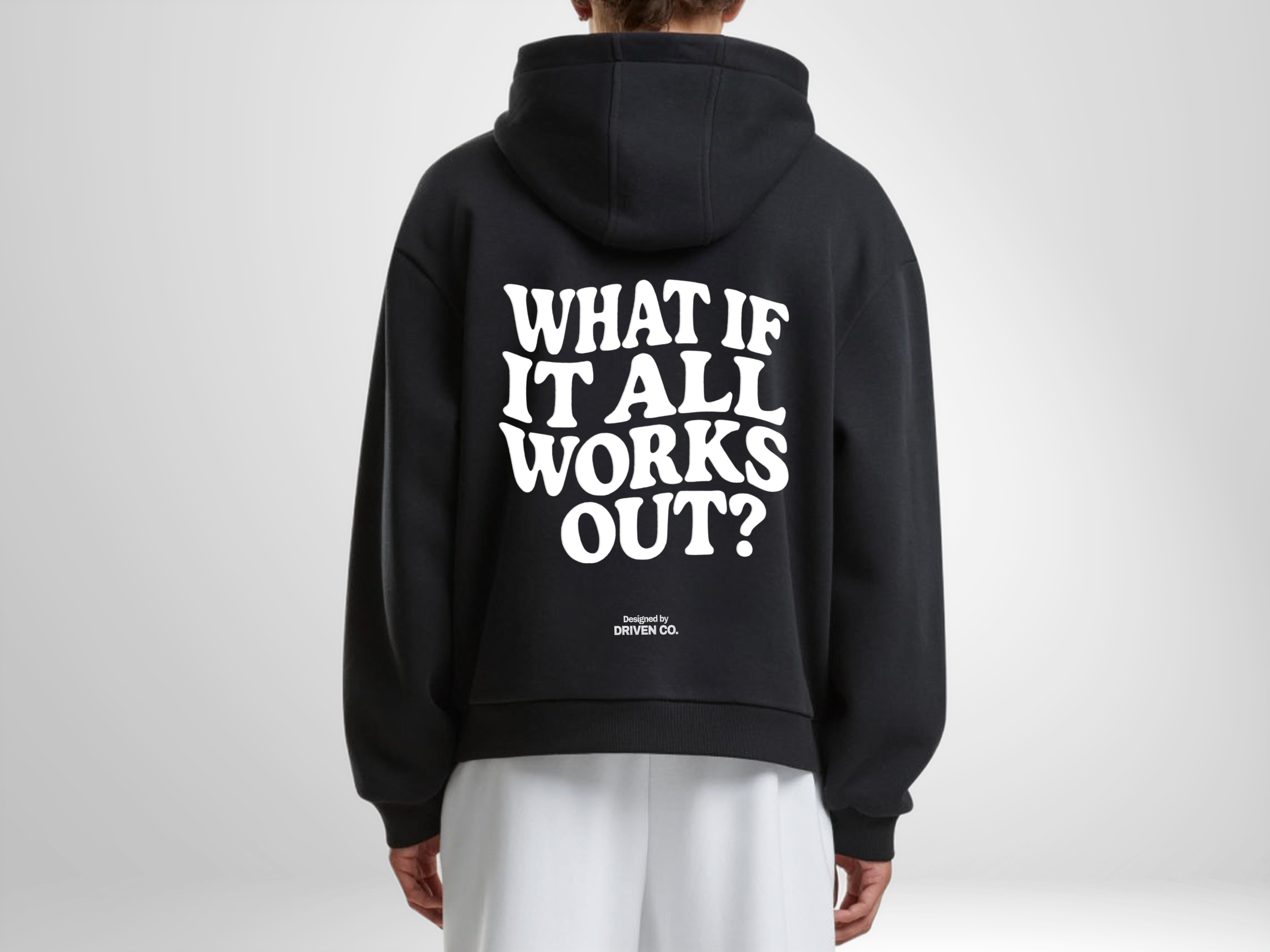 What If Hoodie Midnight Black — Back